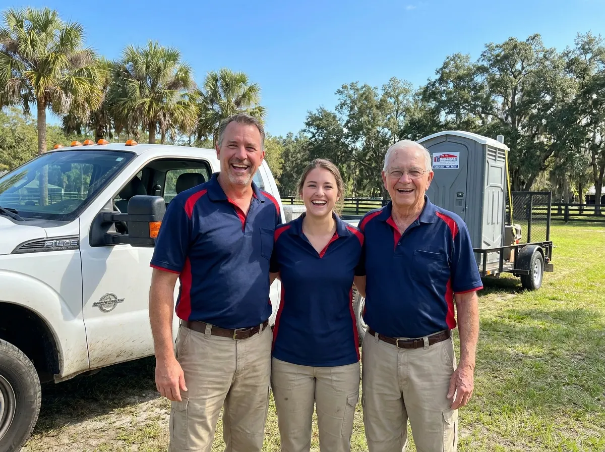 BluePeak Porta Potty Solutions portable toilet supplier team in Ocala, FL